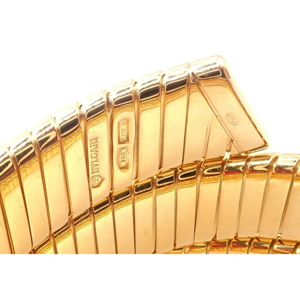 Authentic! Bulgari 18k Yellow Gold Tubogas Serpent Snake Bracelet Watch - Picture 4 of 12
